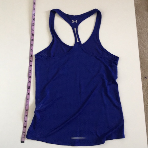 NWOT-Under armour- heat Gear-Blue Workout Top-XS - Picture 5 of 9